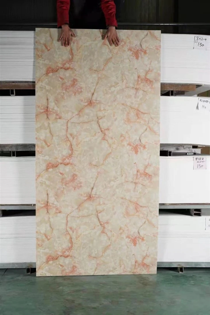 Decorative Marble Alternative PVC UV Marble Sheet Coating Wall Panel